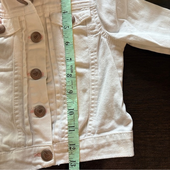 Girls Kids 2-3T Denim Stylish Jacket Heart Snaps - Picture 9 of 11